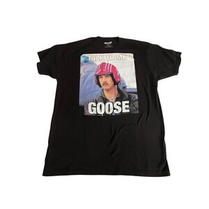 Top Gun Talk To Me Goose Graphic‎ T-Shirt Mens XL Black Movie Promo Tee